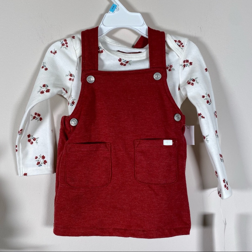7 FAM toddler 2 pieces outfit long sleeves onesie and skirt  size 18M new